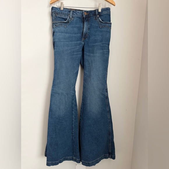 WRANGLER WOMEN'S RETRO MEDIUM WASH HIGH RISE FLARE JEANS 11MPFJW Size 30x34 - Picture 3 of 16